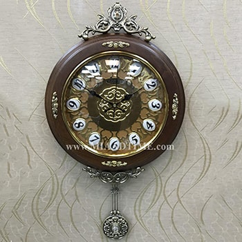 ساعت دیواری چوبی پاندول دار لوتوس مدل 6868